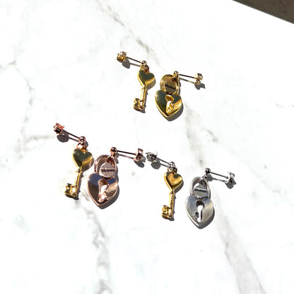 Vorhängeschloss-Ohrringe